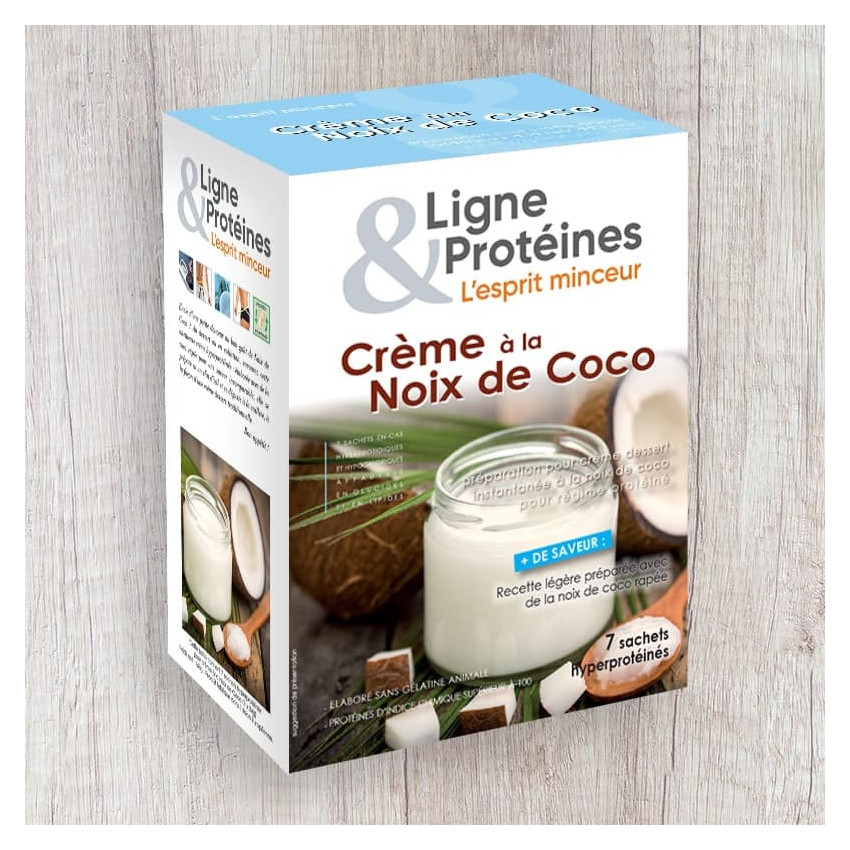 Crème noix de coco hyperprotéinée - Ligne & Protéines