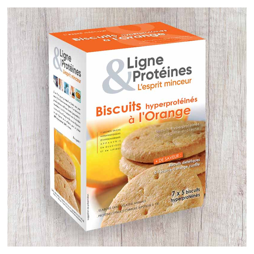 Biscuits hyperprotéinés à l'orange - Ligne & Protéines